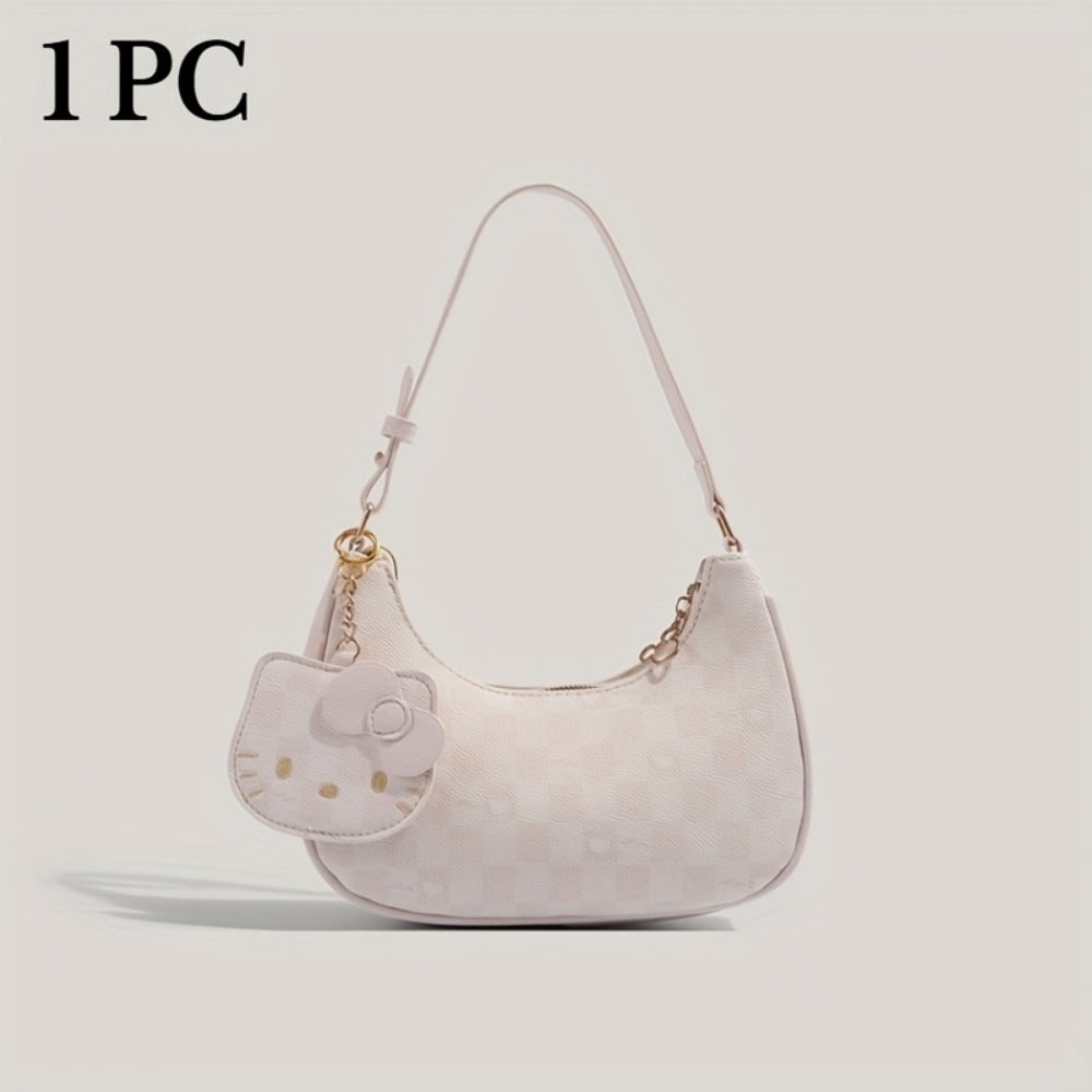 Crossbody Bag for Women – for Work & Everyday Use, Hello Kitty Pink Ruffled Korean | Bag Vero – detail view 8