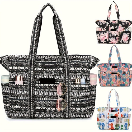 Travel Beach Bag for Women Sandproof Beach Tote Bag with Zipper Large Pool Bag Gym Bag Birthday Gift, Mochila