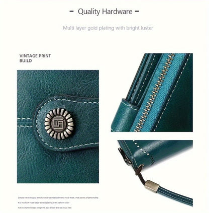 1pc Women's RFID Blocking Large Capacity Long Wallet with Wrist Strap - Multi-Compartment Zipper Purse, Phone Holder for Passport/Credit Cards, for smartphonelook (Smartphone Compatibility Varies by Model)