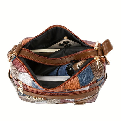 CuteCity New Fashion Trend, Four Seasons Soft, Multi-compartment, Multi-pocket, High-quality, Multi-layered Shoulder Bag, Crossbody Bag, Versatile, PU, Large-capacity Women'S Bag, Women'S Multi-pocket Handbag, Wallet, Light Travel