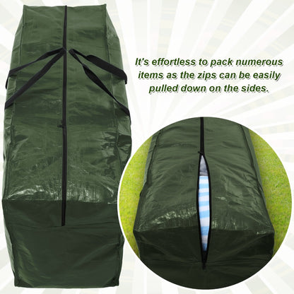 4pcs 66 Gallon Large Moving Bags with Zipper And Handles Foldable Storage Duffle Bags Heavy Duty Extra Large Totes for College Dorm Travel Clothes Blankets Bedding Moving (Green)