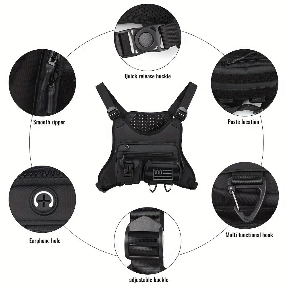 Sling Bag – for Travel & Work, Tactical Sports Chest Hollowed Out | Bag Vero – detail view 14