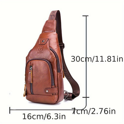 Sling Bag – Genuine Leather, for Travel & Everyday Use | Bag Vero – detail view 3