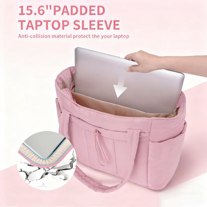 Laptop Bag – 10 Colors, Quilted, Trolley Sleeve, for Travel & Work | Bag Vero – detail view 12
