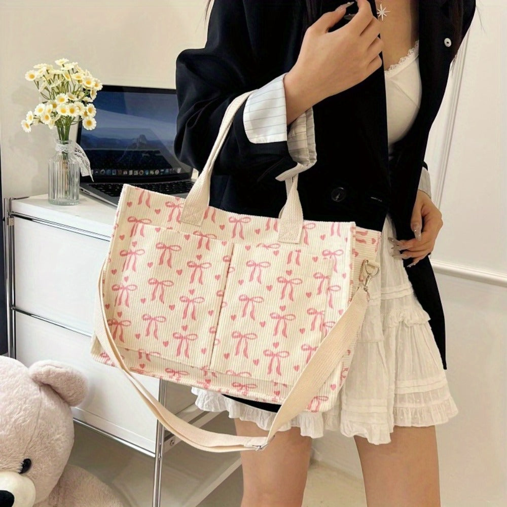 One Charming and Fashionable Large-capacity Heart-shaped Lace Print Velvet Handbag, a Multi-functional Handbag with Multiple Pockets, with Shoulder Strap, Magnetic Closure, Inner Lining Fabric. Ideal Gift for Valentine's Day.