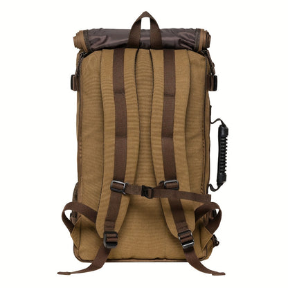 Multifunctional Canvas Travel Backpack For Students, Fits 17" Laptop, Durable, With Multiple Compartments & Large Capacity, Ideal For Hiking & Outdoor Leisure, Unisex Gift, Available In Army Green, Black & Khaki, 6.29gal