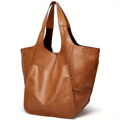 A Fashionable, Spacious Shoulder for Women, Designed As a Tote, Featuring a Soft Aesthetic And a Trendy Retro Style Popular in Europe And America