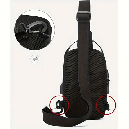 New Unisex Chest Bag - Fashionable Business Waist Bag, Suitable for Daily Commuting, Sports And Fitness, Lightweight And Large Capacity Multi Pocket Shoulder Bag, Perfect Valentine's Day Gift, Fitness Accessories, Modern Accessories