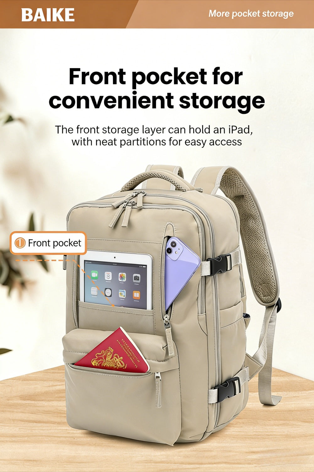 Vacuum Compression Backpack (with Air Pump) Travel Rucksack, Large Capacity and Durable for Business Trips, Hiking and Camping