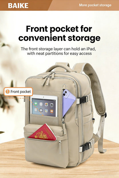 Vacuum Compression Backpack (with Air Pump) Travel Rucksack, Large Capacity and Durable for Business Trips, Hiking and Camping