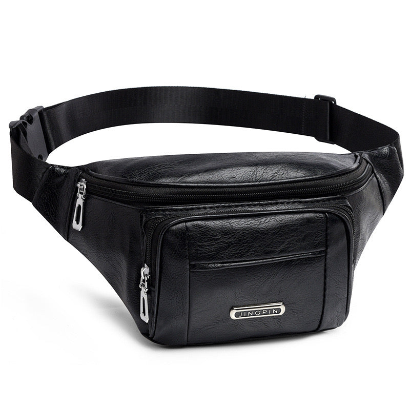 3 Colors Men And Women Casual Waist Bag Faux Leather Waist Bag with Adjustable Shoulder Strap Suitable for Exercise, Running, Traveling, Hiking, Fitness, Sports Large Capacity Phone Bag