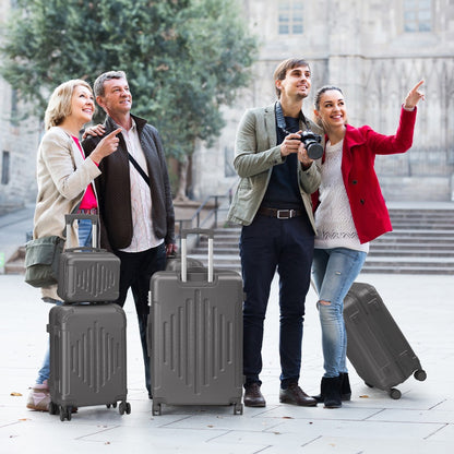 5/ Luggage with Corner Protectors, 12/ 16/ 20/ 24/ 28-Inch, Durable Hard Shell, 360 Spinner Wheels, with TSA Lock, Multifunctional Large Capacity, Lightweight Travel Suitcase, Big Luggage for Travel, Lightweight Carry On, Travel Luggage Set