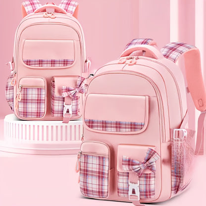 Student Backpack With 8 Separate Card Sleeves, Multi-Pocket Layered Storage, Breathable Pressure Relief Design, For Teenager