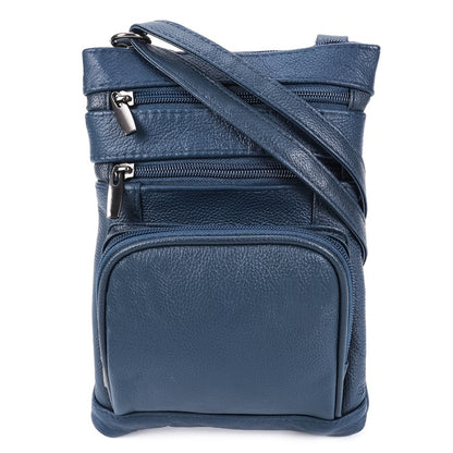 Genuine Leather Shoulder Bag, Adjustable Shoulder Strap Messenger Bag, Fashionable Handheld Design, Multifunctional Smartphone Storage Bag