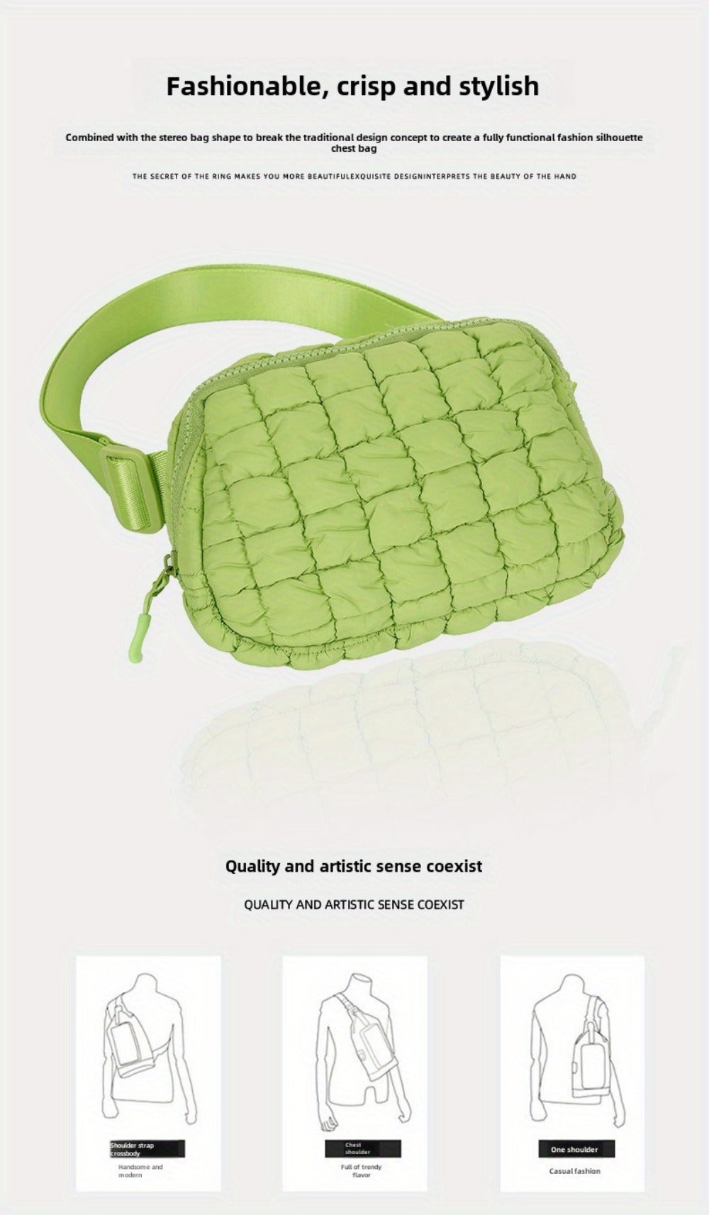 Waist Bag – 7 Colors, Quilted, for Everyday Use | Bag Vero – detail view 25