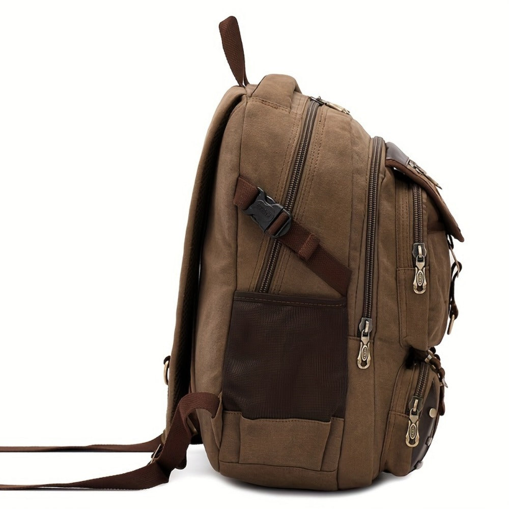 Travel Backpack – Canvas, Large Capacity, for Travel & School | Bag Vero – detail view 7