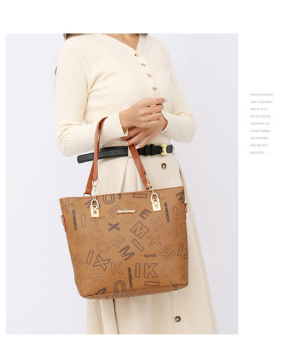 Set of 6 Women'S Bags - Spacious Vintage Collection Including Shoulder Bag, Crossbody Bag, Tote, And Purse