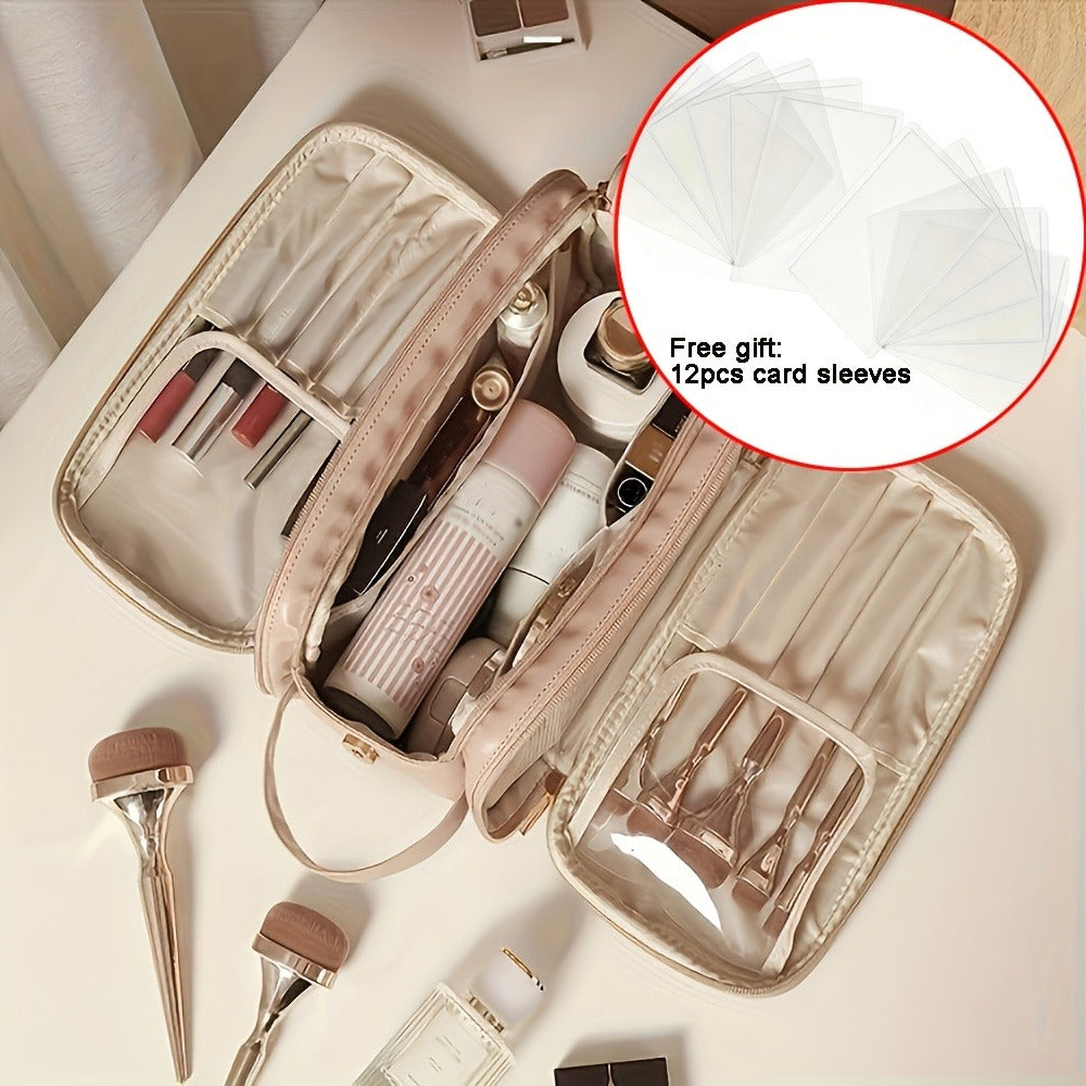 Travel Makeup Bag – for Travel, Large Tri Fold Cosmetic Card | Bag Vero – detail view 10