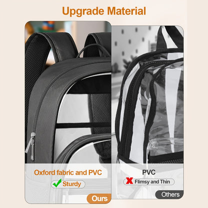 Clear Backpack with Adjustable Shoulder Strap, Heavy Duty Transparent, School Bag, Bookbag, Gift Idea, Casual for College, Back to School, for Student s Boys And Girls, for Teenager