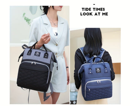 New Fashionable Large Capacity Backpack for Mothers And, Multifunctional Diaper Bag with Space for Bottles.