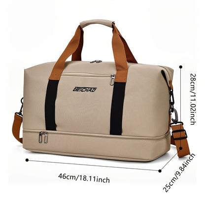 Lightweight Women'S Travel Tote Bag, Weekend Overnight Carry-On Gym Bag with Wet Pocket for Travel And Fitness
