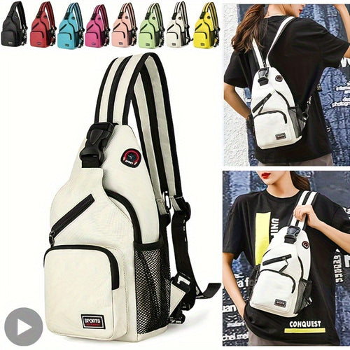 Trendy Oxford Crossbody Bag for Women - Features Adjustable Shoulder Straps, Zipper Closure, Sturdy Material, Casual Elegant Design, Ideal for Everyday Use And Travel