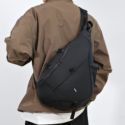 Street Minimalist Shoulder Bag, Large Capacity Fashionable Travel Bag, Men's Commuting Bag, Quality Bag, Motorcycle Bag