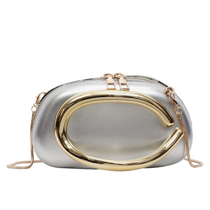 Women's Wallet – Acrylic Evening Clutch Golden Metal | Bag Vero – detail view 9