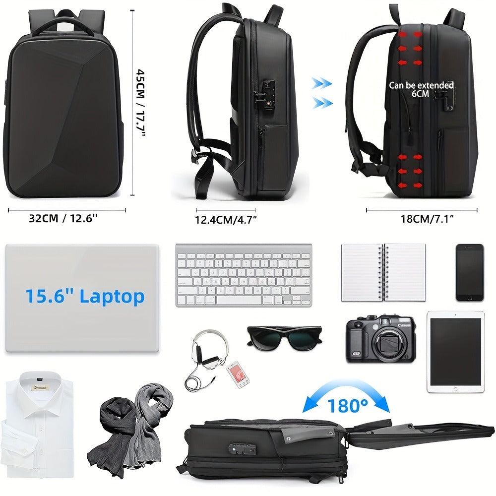 Laptop Backpack – Expandable, Anti-Theft, Large Capacity, for Travel & School | Bag Vero – detail view 4