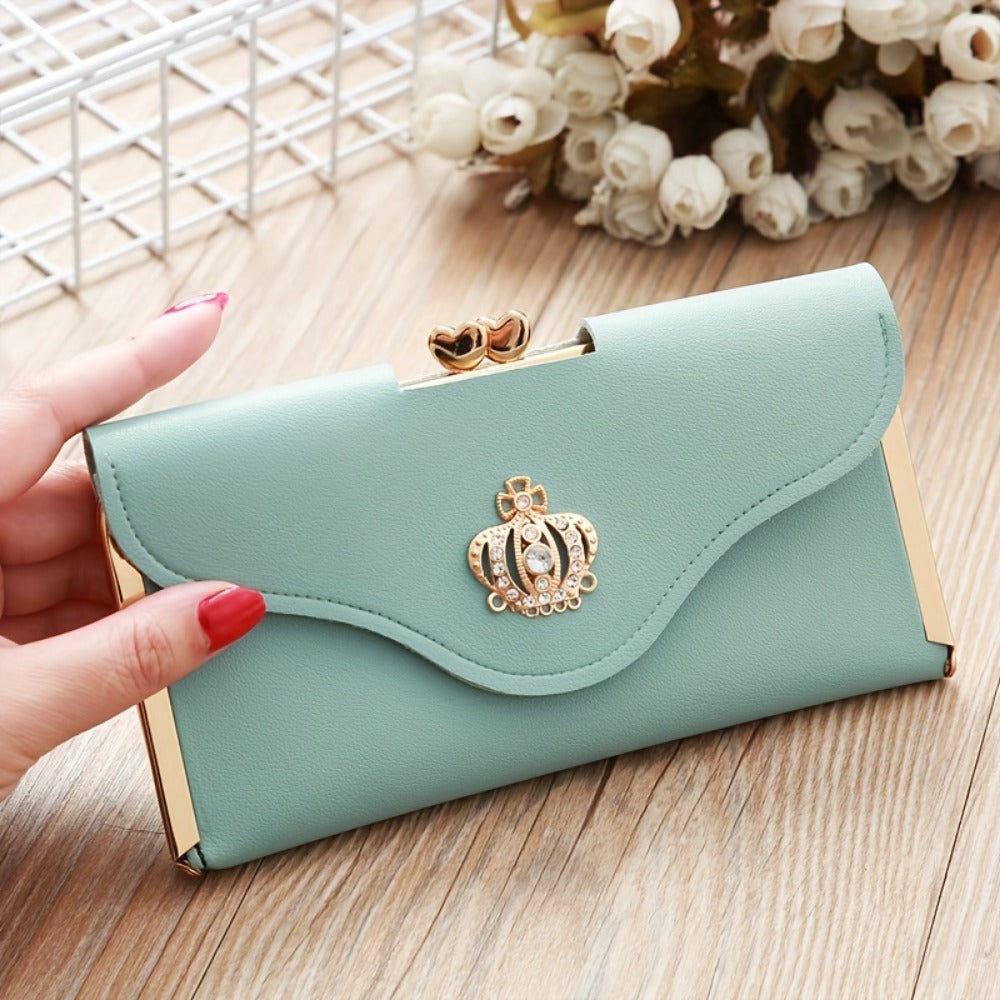Women's Wallet – Trifold Clutch Rhinestone Crown Luxury | Bag Vero – detail view 9