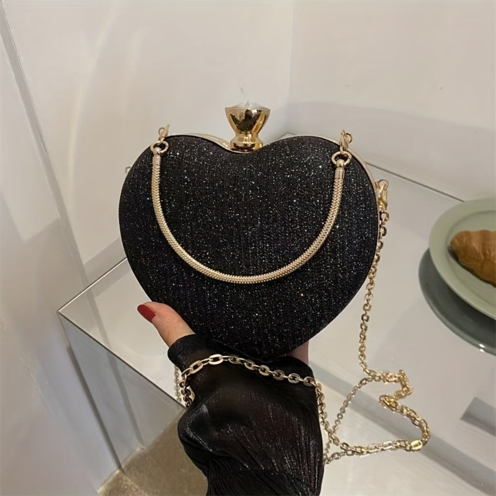 Elegant Dinner Handbag with Shining Beads - Evening Bag This Elegant Dinner Handbag Decorated with Shining Beads Is Perfect for Travel Photography. It Also Works Well As A Ladies' Banquet Handbag And Is Suitable for The Carnaval Music Festival.