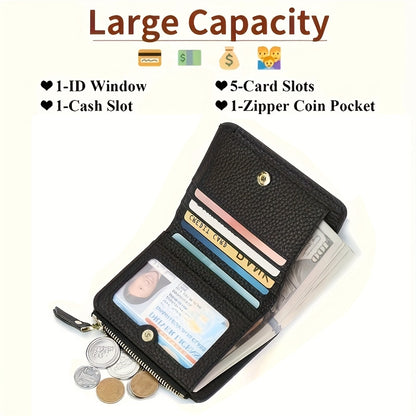 Technology That Blocks RFID Signals - Features a Zipper Closure, Slots for Cards, And a Pocket for Cash - Provides Anti-Skimming Security for Both Men And Women - Suitable for Daily Use And Special Events, Compact Wallet, Travel Accessory