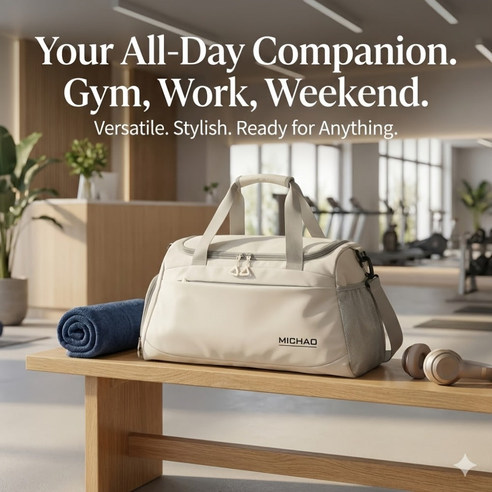 Gym Duffel Bag – Convertible, for Travel | Bag Vero – front view