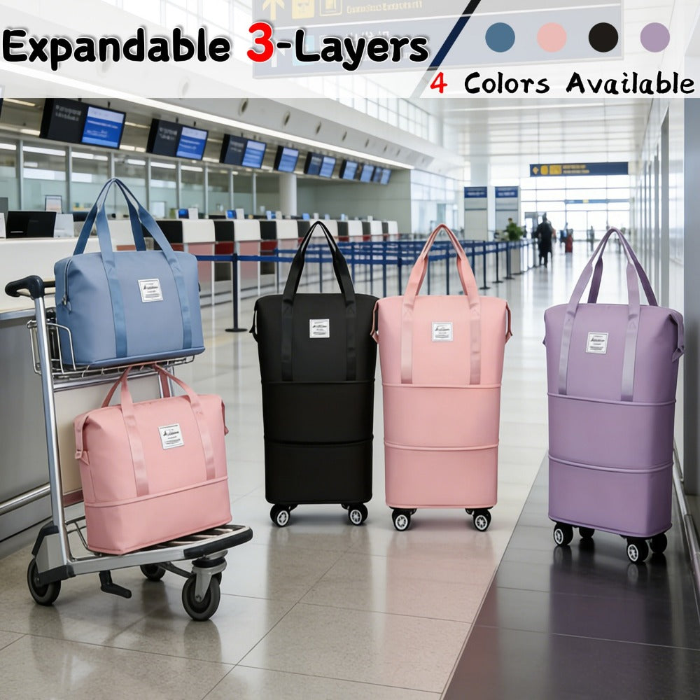 Gym Duffel Bag – Expandable, Spinner Wheels, for Travel | Bag Vero – front view
