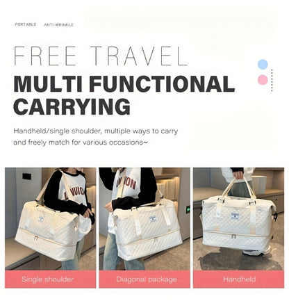 Gym Duffel Bag – 2 Piece, Quilted, for Travel – detail view 13