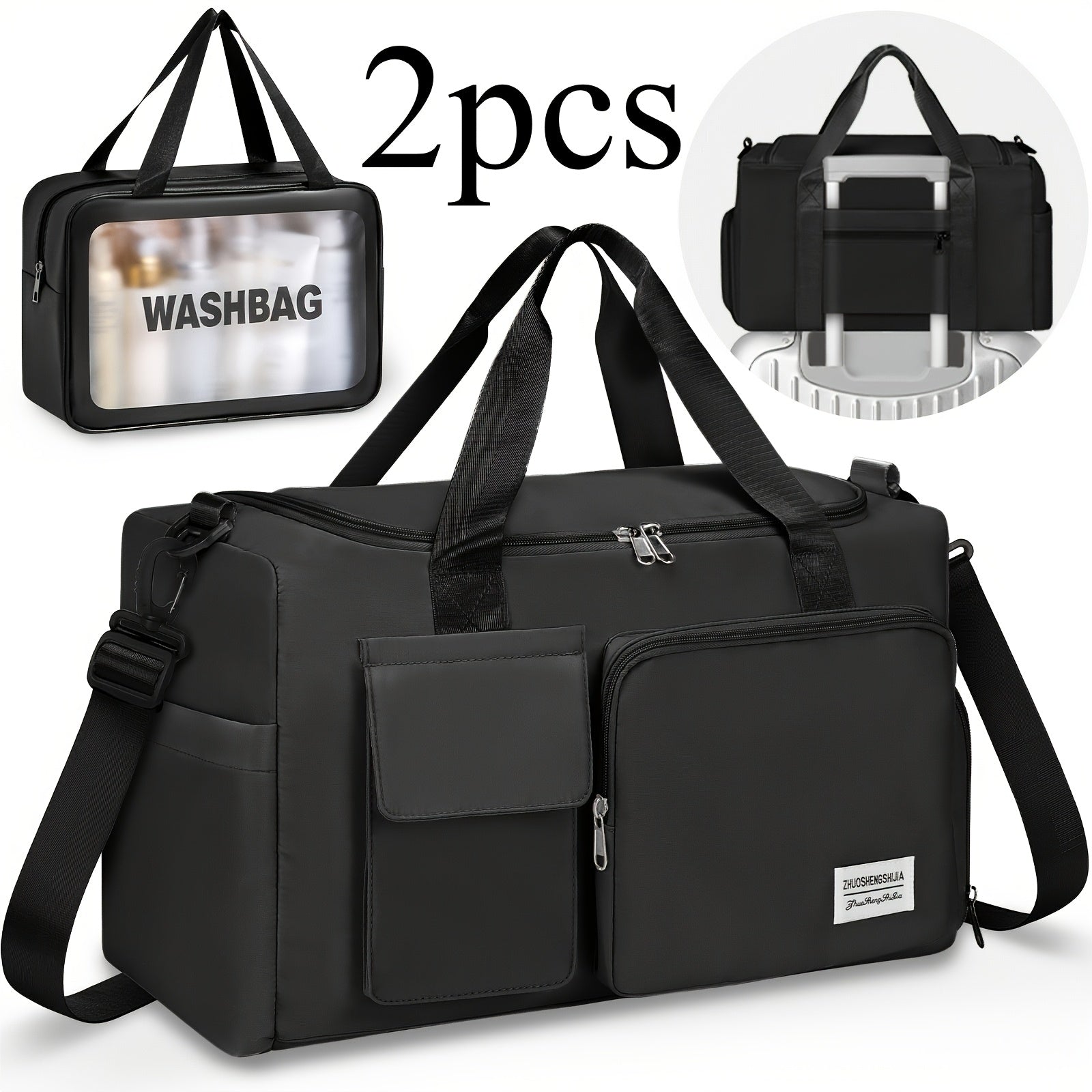 Gym Duffel Bag – 2PCS, Large Capacity, Lightweight, for Travel – detail view 11