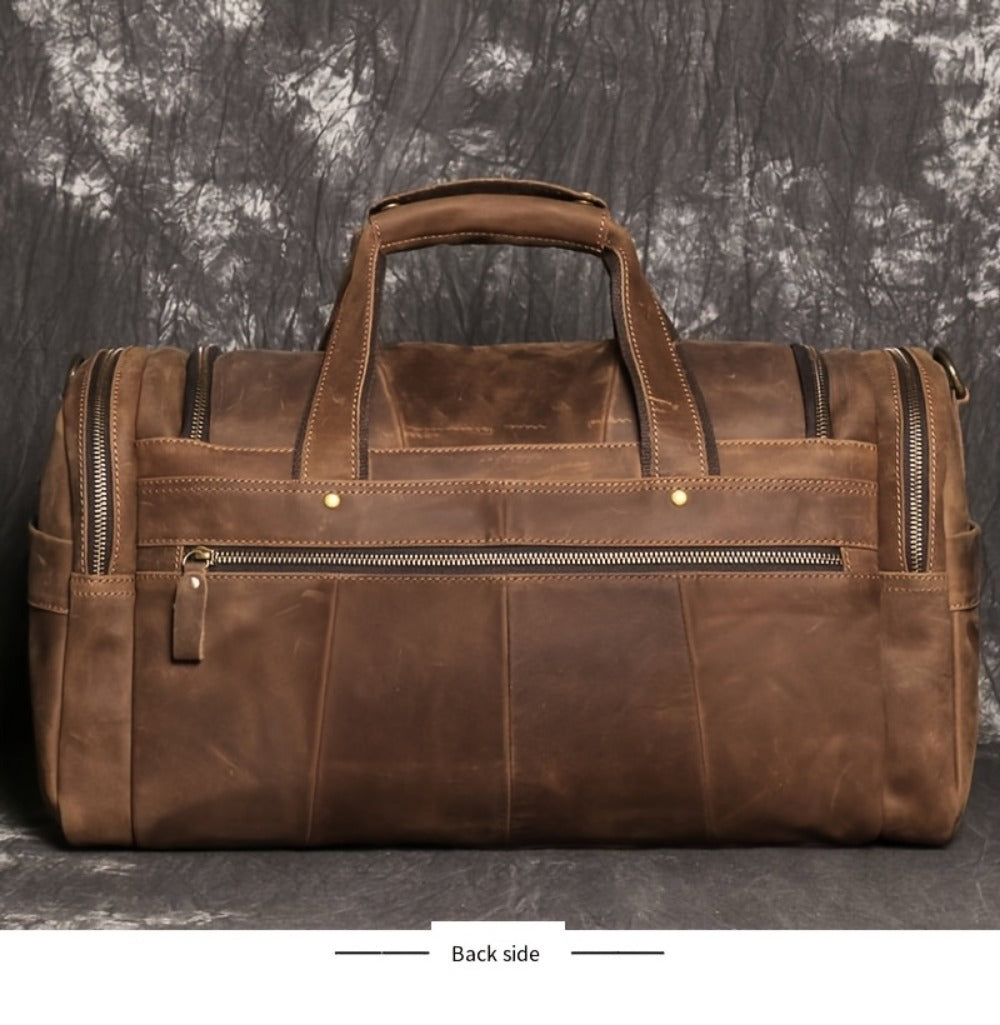 Gym Duffel Bag – Genuine Leather, Large Capacity, Multi-Pocket, for Travel & Work – detail view 17