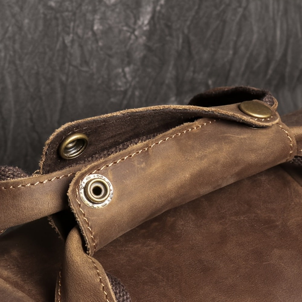 Gym Duffel Bag – Genuine Leather, Large Capacity, Multi-Pocket, for Travel & Work – detail view 21