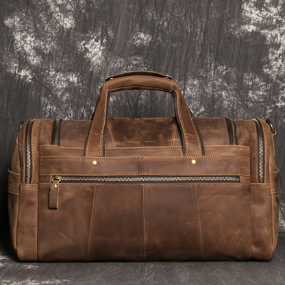 Gym Duffel Bag – Genuine Leather, Large Capacity, Multi-Pocket, for Travel & Work – detail view 7