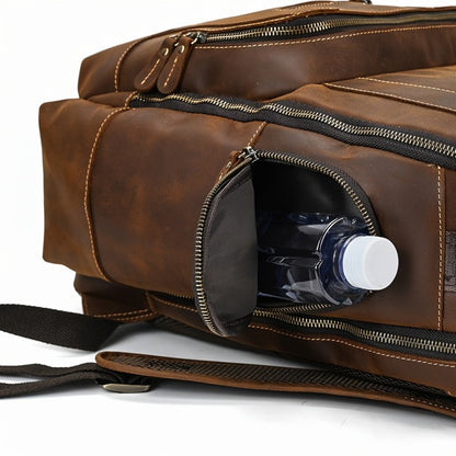 Gym Duffel Bag – Genuine Leather, Large Capacity, Multi-Pocket, for Travel & Work – detail view 8