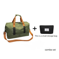 Green travel bag + small black bag