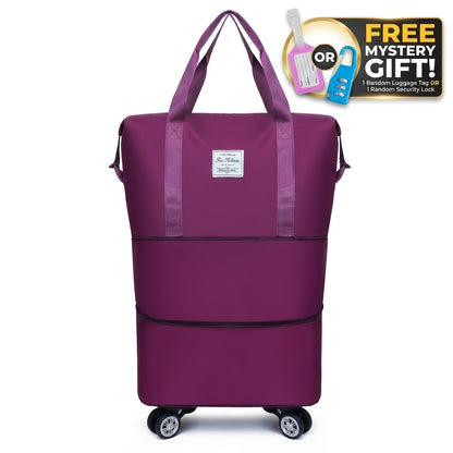 Gym Duffel Bag – Nylon, Spinner Wheels, Expandable, for Travel – front view - product view 14