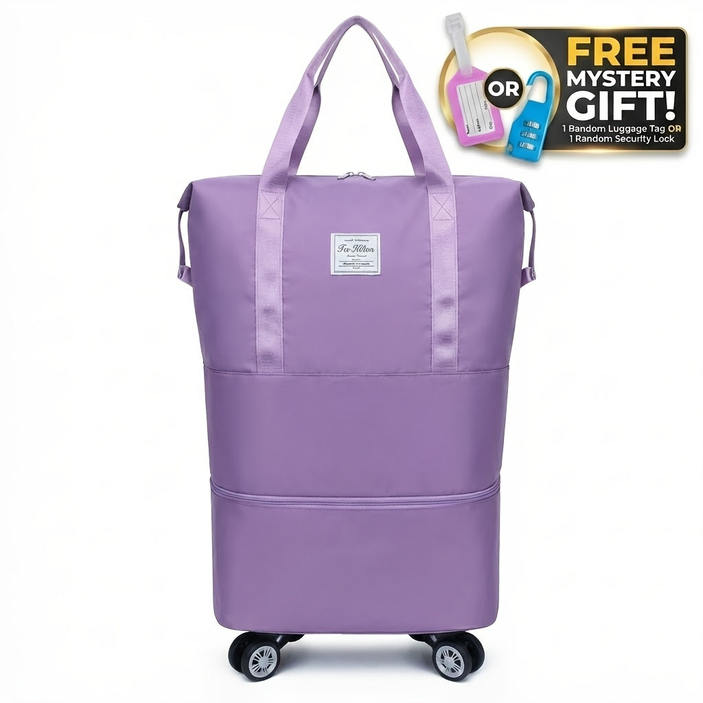Gym Duffel Bag – Nylon, Spinner Wheels, Expandable, for Travel – detail view 2