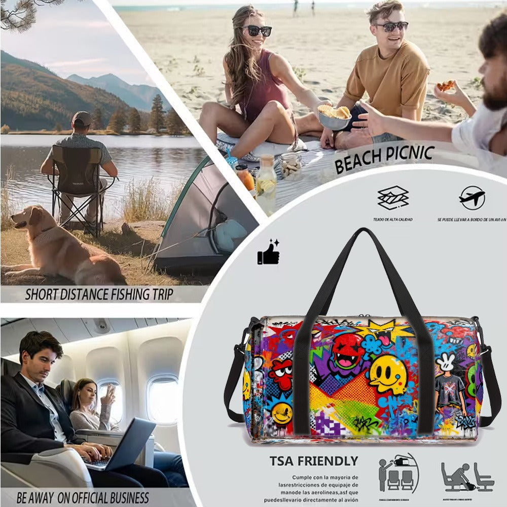 Gym Duffel Bag – Polyester, Adjustable Strap, for Travel – detail view 8