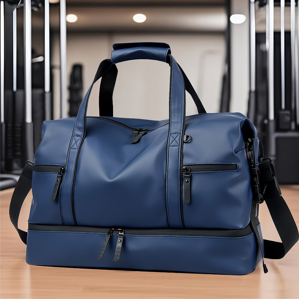 Gym Duffel Bag – PU Leather, Multi Pocket, for Travel & Work – detail view 6