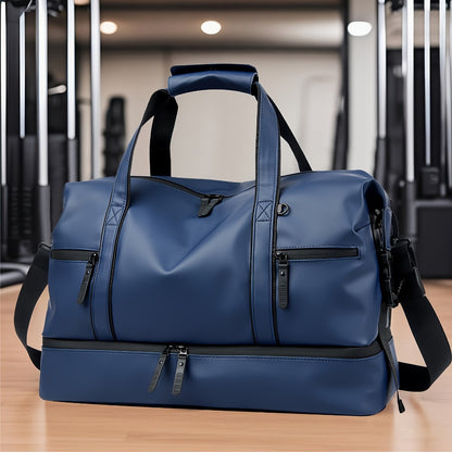 Gym Duffel Bag – PU Leather, Multi Pocket, for Travel & Work – detail view 6