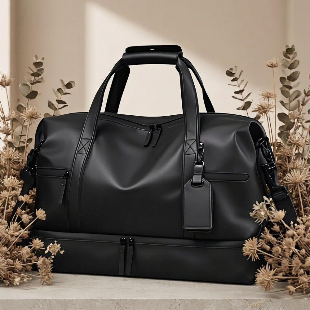 Gym Duffel Bag – PU Leather, Multi Pocket, for Travel & Work – detail view 7