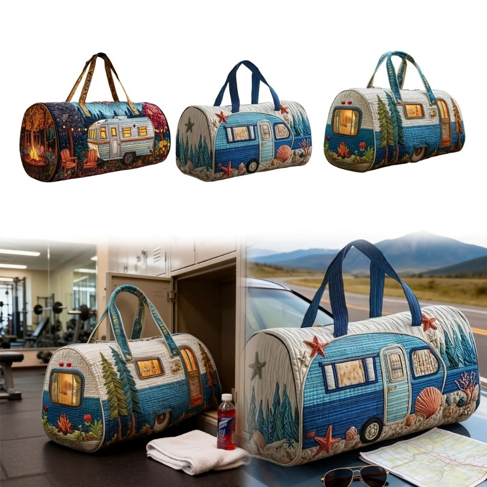 Gym Duffel Bag – Quilted, for Travel – detail view 6