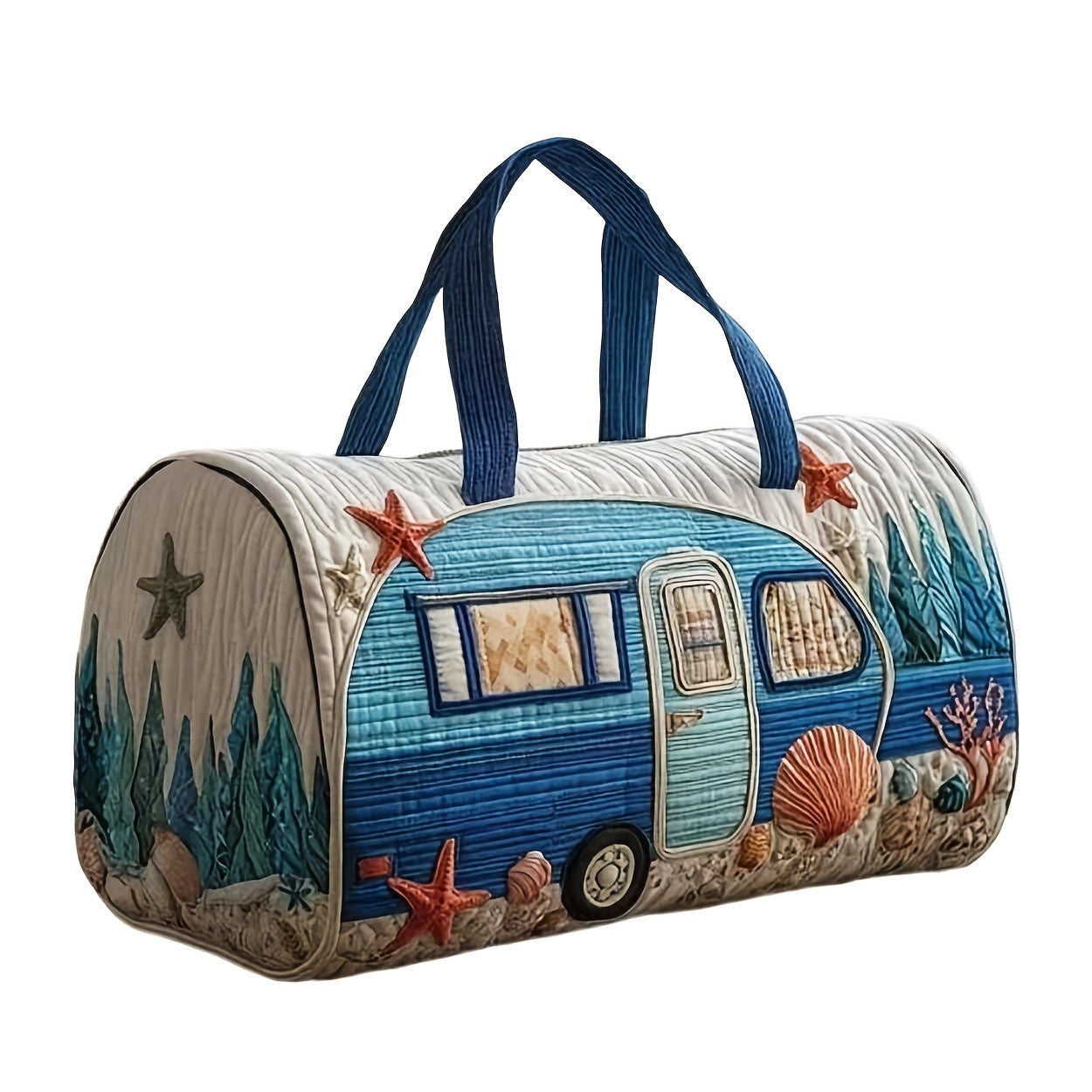 Gym Duffel Bag – Quilted, for Travel – front view - product view 9