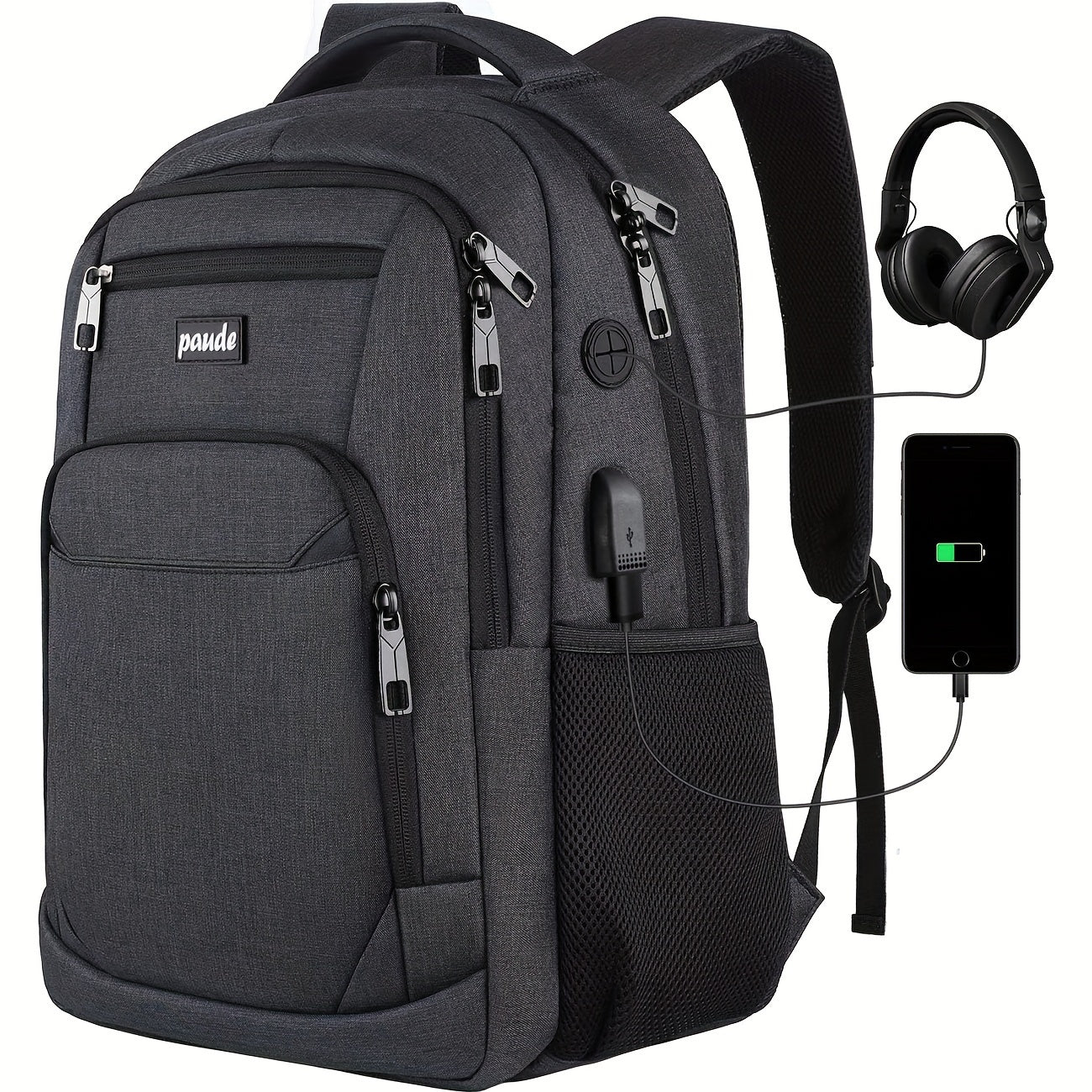 Laptop Backpack – 9 Colors, 15.6 Inch, USB Charging, for Travel & School | Bag Vero – front view